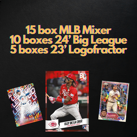 #1 - **10 BIG LEAGUE + 5 LOGOFRACTOR** 15 BOX MLB MIXER RANDOM TEAM