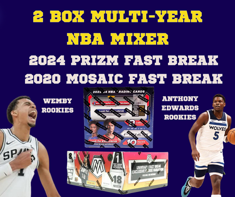 #1 - 2 box Multi Year MEGA MIXER ** Wemby + Antman Rookies** (5/1 Break)