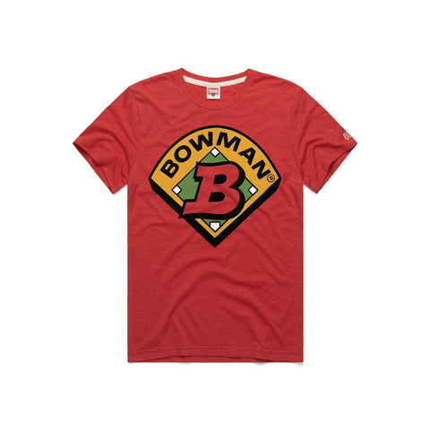 Topps Bowman Baseball Logo Homage Red T-Shirt