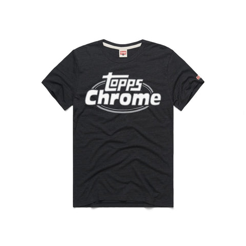 Topps Chrome Baseball Logo Homage Charcoal T-Shirt