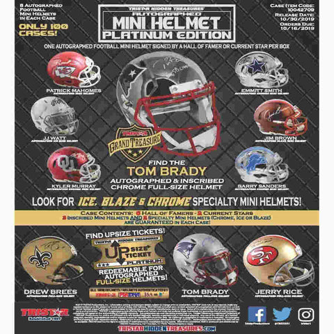 #1 - Tristar Platinum Mini Helmet 8 Box Case RT (11/10 Break)