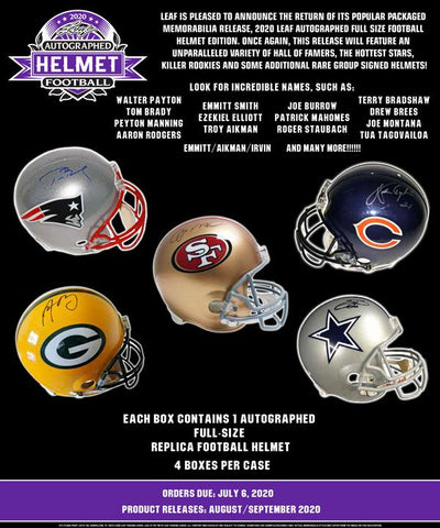 #11 - Leaf Autographed Full Size Helmet 4 Box RT BREAK (12/17 Break)