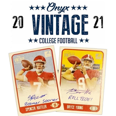 #2 - 2021 ONYX Vintage College Football HALF CASE Random Player (4/4 Break)