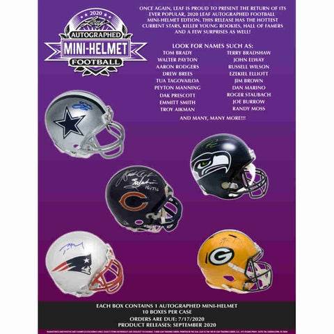 #12 - 2020 Leaf Mini Helmet RT 1/2 Case 5 Box Break (11/20 Break)