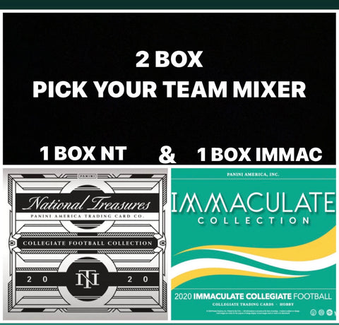 #1 - NT Collegiate Football & Immaculate Collegiate Football 2 Box Mixer PYT (10/18 Break)