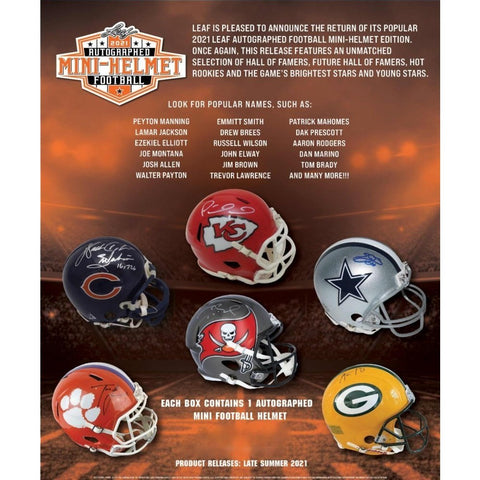 #1 - Leaf Autographed Mini Helmet 5 Box RT (1/10 Break)