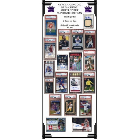 #2 - 2021 Break King Multi Sport Superior Edition Full Case RANDOM TEAM (1/7 BREAK)