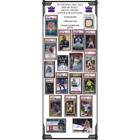 #2 - 2021 Break King Multi Sport Superior Edition FULL CASE RANDOM SERIAL NUMBER (12/28 BREAK)