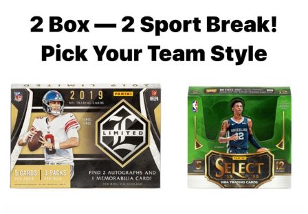 #1 - Select NBA & Limited NFL MULTI SPORT PYT BREAK - 2 BOX BREAK (3/21 with Ballwasher)