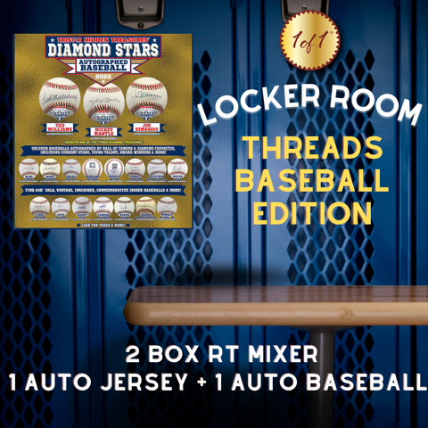 #3 - 2 Box RT Mixer: Locker Room Threads Autographed Jersey + Diamond Stars Signed Baseball (10/24 Break)