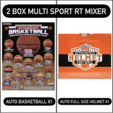 #4 - MULTI SPORT 2-BOX RT MIXER: AUTOGRAPHED FULL SIZE HELMET + AUTOGRAPHED BASKETBALL (11/12 Break)