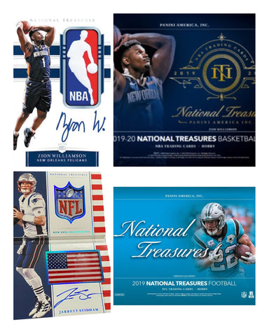 #1 - National Treasures 2 Box MIXER NBA & NFL Random Serial Number (7/14 Break)