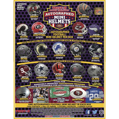 #5 - 2022 Tristar Hidden Treasures Signed Mini Helmet National Edition Single Box RT (8/3 Break)