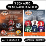 #8 - 3 Box RT Mixer: Autographed Jersey (1) + Autographed Mini Helmet (2) (1/18 Break)