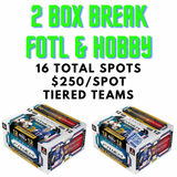 #2 - PRIZM NFL FOTL & HOBBY 2 box 2 RT Break **TIERS** (6/3 BREAK)