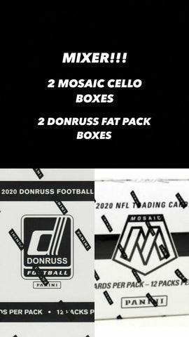 #6 - Mosaic NFL 2 Cello Boxes & Donruss NFL 2 Fat Pack Box MIXER PYT (10/26 Break)