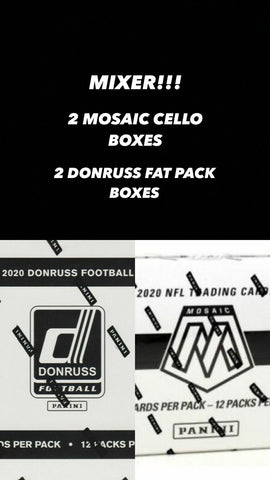 #4 - Mosaic NFL 2 Cello Boxes & Donruss NFL 2 Fat Pack Box MIXER PYT (10/26 Break)