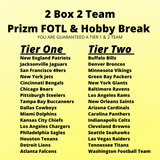 #1 - PRIZM NFL FOTL & HOBBY 2 box 2 RT Break **TIERS** (6/1 BREAK)