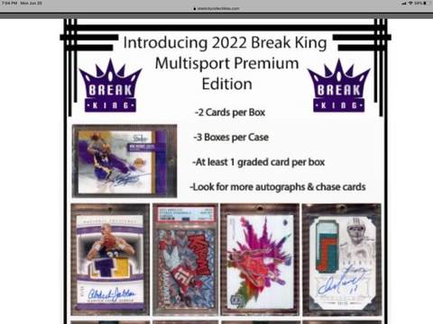 #5 - 2022 Break King Premium Multisport FULL CASE 3 RANDOM TEAMS